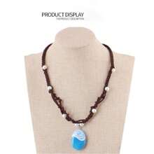 1pc Handmade Lovely Pearl Ocean Series Necklace With Luminous Princess Charm Pendant, Cosplay Photography Prop School Supplies, Back To School