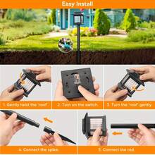 2/4/6 Pack Solar Pathway Lights Outdoor, High Lumens LED Garden Lights With 2 Lighting Modes, Solar Powered Auto On/Off, Durable Plastic Warm White Path Lights For Yard Walkway Driveway Decor, Solar Outdoor Lights - 4件 - 查看 10