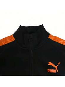 Puma 加絨運動服防風立領夾克外套 - 黑橙色 - 查看 2