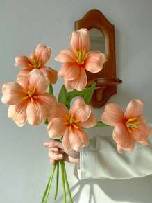 Tulipa Artificial Decoração para Casa Arranjo Floral Buquê de Casamento Flor Falsa Hastes em Vaso Decoração de Festa Centro de Mesa, Dia dos Namorados, Presente Formatura