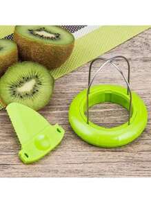 1-delige kiwisnijder, 2-in-1 handmatige plastic fruitschiller met gebogen roestvrijstalen lemmet, handmatige mangosnijder, geschikt voor het bereiden van salades, geen elektriciteit nodig, kiwischiller, kiwisplitter, fruitschiller, schilgereedschap, kerstcadeau, gemakkelijk te verwijderen fruitschil, geschikt voor keuken en picknick in de buitenlucht, draagbaar en eenvoudig te gebruiken klein gereedschap, willekeurige kleur/stijl