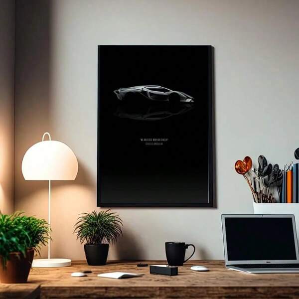 1 Pc Stylish Sports Car Poster. Inspirational Digital Wall Art, Printable Canvas Poster Wall Art, Modern Living Room Bedroom Interior Home Decor, Frameless Gifts