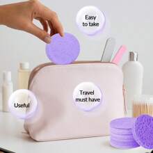 10/20/30/50pcs Compact Natural Face Sponge 100% Makeup & SPA Cleansing Sponge For Exfoliation, Makeup Removal, And Facial Washing