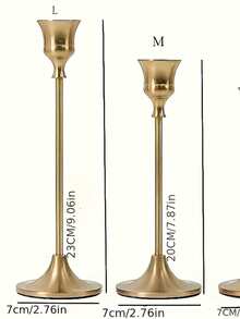 3/6/12/30 Pcs Gold Metal Candle Holders, Candle Stands, Suitable For Fireplace, Party, Christmas, Halloween, Dinner, Wedding, Anniversary, Birthday And Other Occasions, Can Be Used As Tabletop Center Decor (Candles Not Included)