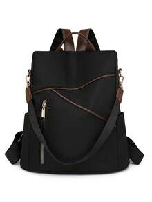Women's Anti-Theft Backpack, Suitable For Travel, School, Laptop - Black - View 5