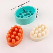 1pc Massage Brush-Shaped Reusable Silicone Mold - Easy Release DIY Mold For Handmade Soap, Aromatherapy Candles & Plaster Diffuser Stones