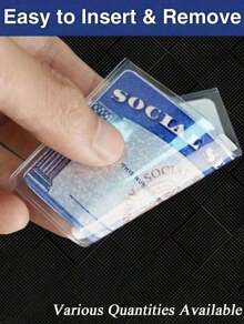 1pc Medicare Card Holder Protector Sleeves, Clear PVC Waterproof Medical/Credit Card, Business/Social Security Card Protector - Clear Vinyl Plastic Covers For Insurance & Social Security Metro & License Or Credit Cards,Anti-Scratch & Transparent PVC ID Card, Social Security Card, Student ID, Bus Card, Medical Card Protective Sleeve,Boho Vibes