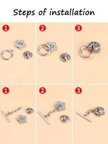 1/2/4/8 Sets Metallknöpfe zum Aufnähen ohne Nähen, Mutterknöpfe, Jacke, Pullover, Strickjacke, dekorative Broschen-Knöpfe für Damen