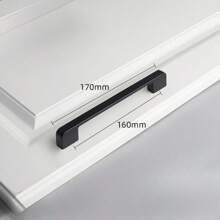 Aluminum Alloy Matt Black Handle Cabinet Door Handles And Pulls Cupboard Wardrobe Kitchen Drawer Knobs