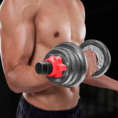 Universal Dumbbell Bars 15.7 Inches - Set Of 2 - Strength Training And Fitness Equipment With Collars For Sports Gym Dumbbell Bar