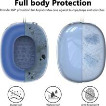 Funda de silicona para auriculares Max, cubierta suave de TPU transparente para los cascos/almohadillas de oreja/cubierta de la diadema, accesorios transparentes compatibles con Apple Max (2024/2020)(USB-C/Lightning)