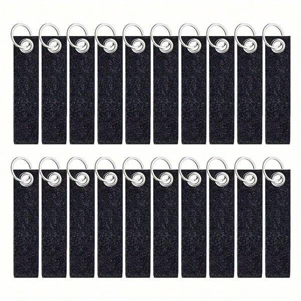 20pcs Keychain Holder Keyring DIY Felt Key Chain Key Fobs For Handbag Backpack Pendant Key Tag