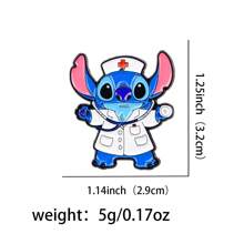 Disney 1 pièce Broche Disney Stitch, épinglette émaillée distinctive - Insigne mignon pour sacs à dos et vêtements, accessoire de broche pour vêtements, attache de sac