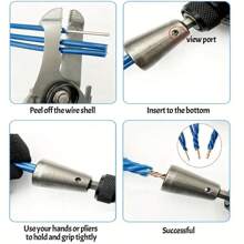 1 pezzo, Attrezzo automatico per torsione dei fili con attacco esagonale da 6 mm, connettore metallico rapido per trapano/avvitatore - Kit essenziale per elettricisti per torsione parallela dei fili, connessione elettrica