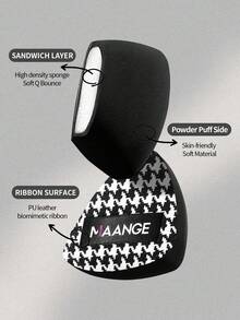 MAANGE 1个三角粉扑，带收纳盒，可湿用，柔软亲肤，方便携带，是旅行的理想化妆工具。适用于化妆、房间装饰、梳妆台、旅行、卧室等场合。关键词：粉扑、美妆蛋、粉扑、化妆海绵、便宜、圣诞礼物、化妆、化妆工具、便宜好物、礼物、女士礼物、圣诞礼物、赠品、旅行、便宜好物、旅行必备品 - 黑與白 - 查看 6