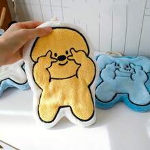 1 件动物造型手巾（小狗、猪、大象），适用于浴室、厨房浴室厨房装饰洗碗布厨房毛巾