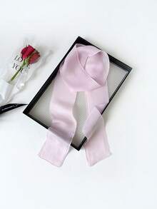 1pc Women Elegant Solid Color Lightweight Chiffon Scarf, Soft Lady Neck Accessory, Versatile For Head, Shoulder, Beach, Hair Decoration, An Ideal Choice To Accessorize You For Dress - Multicolor - View 16