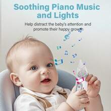 Elektrischer Nasen-Absauger für Babys, aufladbares Nasen-Absauggerät mit einstellbarer Saugkraft und Musik, enthält 3 weiche Silikonspitzen