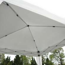 Outsunny Outsunny Carpa Plegable 2.4x2.4m Cenador de Jardín Impermeable Diseño Pop Up de Acero y Cubierta de Tela Oxford Gazebo para Exterior