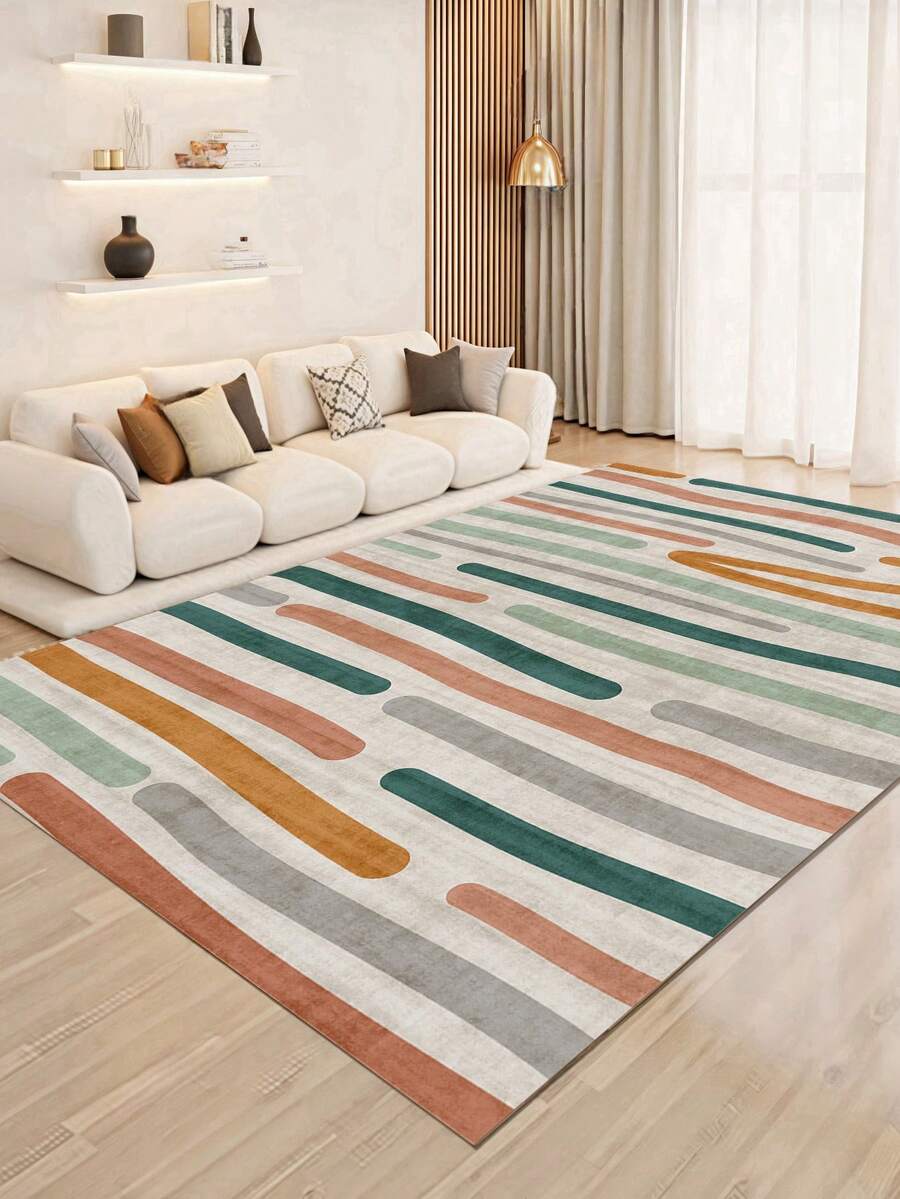 抽象风格室内装饰地毯，短绒天鹅绒材质室内地毯，客厅地毯，沙发地毯，卧室地毯，防滑床边地毯，餐厅厨房地毯，办公椅垫，玄关门垫，户外野餐垫，婴儿爬行软垫，户外露营垫