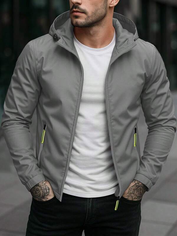 Chaqueta Rompevientos para Hombre Ligero – Estilo Urbano, Ideal para viento y Clima Fresco