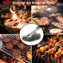 1pc BBQ Grill Cleaning Brush, Heat Resistant Steel Wire Brush, BBQ Grate Degreasing Tool With Detachable Replacement Brush Head, Barbecue Cleaning Tool, Splash-Proof Oven Cleaning Brush