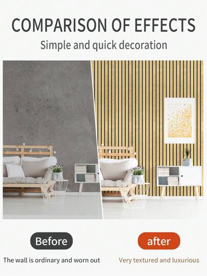 Roll Self Adhesive Wallpaper, Wood Grain Imitation Wand Panels, Thickened Waterproof IPXE Stickers, Indoor Living Room, Ceiling, Bedroom Office ation view 4