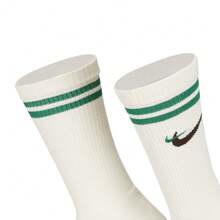 Nike 1 Pair Unisex Crew Socks With UNLOCKED PYSCASH Printing, DQ9165-133 AF1 Mid-Calf Socks - White - View 3