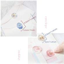 Hot Stamping Candy, Lacquer Seal Sticker, Asymmetrical Three-Dimensional Drip Glue, Hand Account Decoration Sticker, Envelope Sealing Lacquer Sticker School Supplies,Back To School - Multicolor - View 2