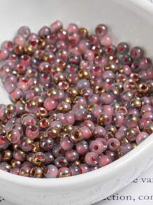[Mitad Dorado Turquesa] Cuentas espaciadoras circulares de alta calidad de 20g y 4mm de mitad dorado y mitad turquesa, aptas para hacer joyas DIY como pulseras, aretes, collares. Múltiples colores disponibles de cuentas cerámicas semi, materiales para manualidades de joyería y cuentas sueltas circulares para hacer joyas a mano.