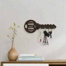 1pc Fashionable Wooden Key Hook - Wall Mounted Key Holder, Painted Surface, Easy Installation, Suitable For Living Room, Apartment, Holiday Gift Room Decor Bedroom Decor Home Decor Wall Decor