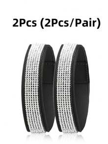 2 piezas Correas invisibles para cordones de zapatos, banda elástica ajustable para tacones altos y planos, sujeción para talón de zapato, negro - Multicolor - Ver 14