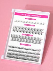 320pcs Soft Natural Individual Mink Lashes Extension Hybrid Mix, Waterproof Seamless 3D Eye Definition, Suitable For Daily Makeup Or Outdoor Events