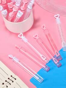12 件粉色迷你便携式试管泡泡棒（空），婚礼、生日派对礼物 - 粉色 - 查看 1