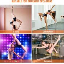 45 Mm Diameter Pole Dance Pole Made Of Stainless Steel, Height Adjustable From 2.35 To 2.74 M, Portable And Removable Table Dance Strip Pole With Static And Spinning Function - 銀色 - 查看 7