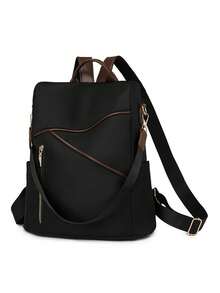 Women's Anti-Theft Backpack, Suitable For Travel, School, Laptop - Black - View 6