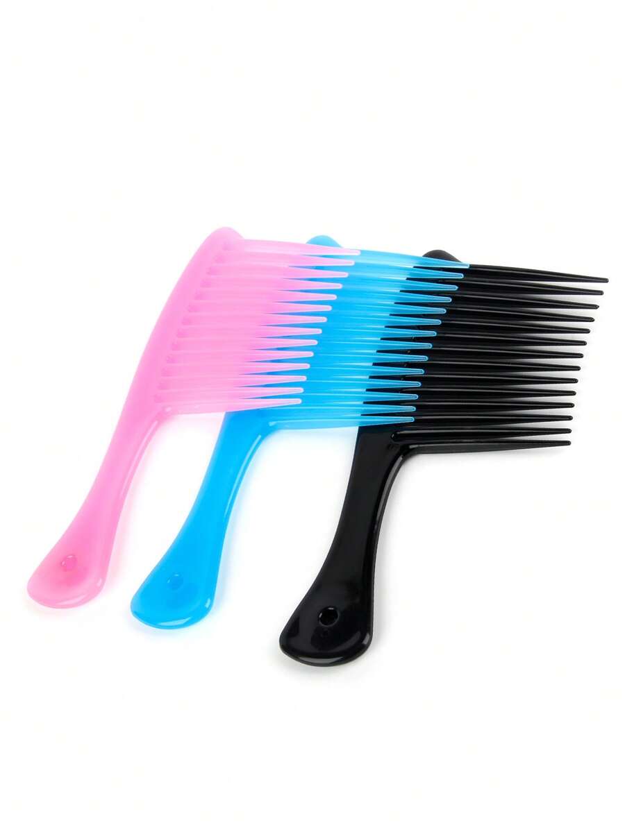 1支/3支装宽齿梳，防静电树脂发梳，适用于沙龙专业染发和造型，适合所有发质，尤其适合浓密、直发和卷发，返校季、旅行度假必备，女士美发配件，梳子，发梳，顺发梳，球形梳，迷你发梳套装，木梳，发梳，迷你发梳，顺发梳，美发产品，美发工具，美发用品，护发，卷发梳，美发设备，旅行必备，发型，美发，发梳，背梳，造型梳，卷发梳，边缘梳，发梳，梳发，发梳套装，梳发，卷发梳，顺发梳，女士发梳，头发，旅行，美发产品，美发工具，美发用品，理发师，理发师配件，理发店，美发设备 - 彩色 - 查看 1