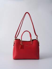 Light Luxury, Fashionable, Versatile Multi-Compartment, Large-Capacity Charm, Hand-Held Cross-Body Bag, Bags Ladies Elegant Winter Gifts - Red - View 2