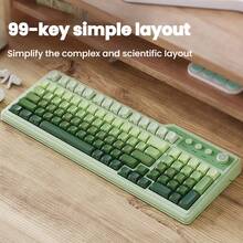 HP K360 Mechanical Feeling Backlit Keyboard And Mouse Set, And K360 98-Key Layout Gaming Keyboard, Colorful Backlighting/Multimedia Hotkeys/Plug And Play, Compatible With Desktop And Laptop Computers - Gradient Purple [single Keyboard] Side Engraving - View 6