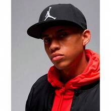 Nike Jordan Jumpman Pro - 男士休闲帽 - 黑與白 - 查看 3