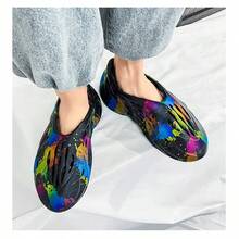 Foam Runners Shoes For Men Women Soft Cloud Slides Slippers Non-Slip Walking Sandals Beach Platform Pillow Sandals Lightweight Slip-On Foam Runners Outdoor Quick-Drying Sports Slides. - 灰彩 - 查看 5