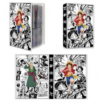 ONE PIECE One Piece 120-Card Game Card Binder VMAX Game Card Collection Toy Gift Binder, One Piece Card, Photo Album, Book (One Card Pocket Can Hold Two Cards)