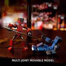 1 Stück 9,5cm Mini bewegliche Aktion Figur, bewegliche Puppe Dekor Zubehör mit austauschbaren Waffen, kann vielseitig posierbare Figur DIY