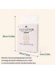2.3kg/6L Instant Original Flavor Tofu Cat Litter, Non Stick To The Bottom And Wall