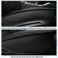 5seats Autositzbezüge mit Kopfstütze und Kissen Vollständiger Satz Autositzschutz PU Leder Atmungsaktive Vorder- und Rückseite Rücksitzkissen Universal Fit Für MPV SUV LKW Automotive Die meisten Auto MH140