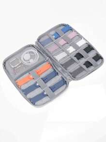 Digital Storage Bag USB Data Cable Organizer For Earphone Wire Bag Pen Power Bank Travel Kit Case Watch Band Pouch Electronics Accessories Portable Charger Charger Case School College Headphone Case Cable Bag Electronic Bag