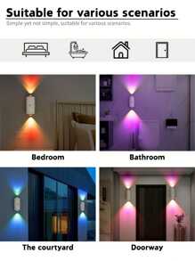 1pc Modern Creative Gradient Lamp, Smart Motion Sensor, On/Off Control, USB Charging, Ambient Nightlight, Multi-Color Changing, Suitable For Bedroom, Bathroom, Hallway, Living Room And Other Scenarios, Smart Home Decor Light