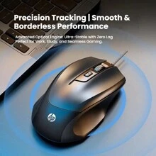 HP M150 Silent Mouse Kabelgebundenes USB-Geschäftsbüro-Spiel Universelles ergonomisches Design Laptop-Desktop-Peripheriegerät Langlebiges schwarzes Soundmodell