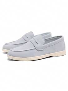 Men's Loafers, Summer New Slip-On Casual Shoes, Non-Slip Wear-Resistant Flat Lightweight Comfortable Breathable Driving Shoes, Plus Size Fashionable Lightweight Luxury Canvas Deodorizing Sneakers, Colorblock Woven Sole Slip-On Shoes, All Season