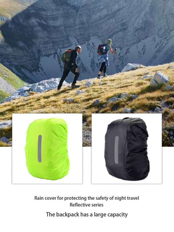 Popular Waterproof Bag Cover With Reflective Stripes, Suitable For Outdoor Backpack, Hiking, Camping, Trekking, Cycling